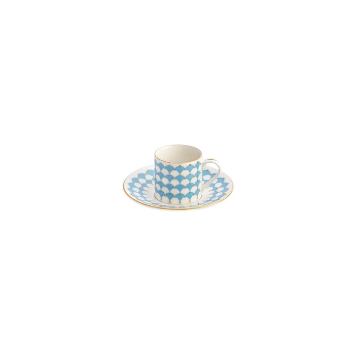 Hermia Peyda - Juego de tazas de café Azul Claro (4 piezas)